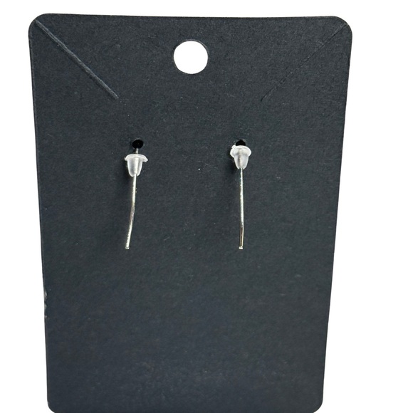 Artistic Silver Earrings with Turquoise and Orange Accents - Picture 3 of 3